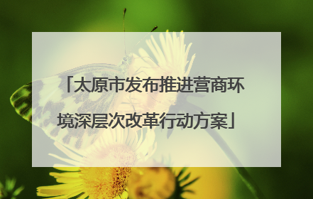 太原市发布推进营商环境深层次改革行动方案