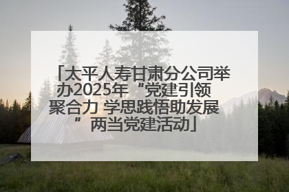 太平人寿甘肃分公司举办2025年“党建引领聚合力 学思践悟助发展”两当党建活动