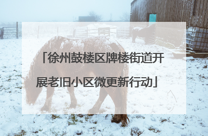 徐州鼓楼区牌楼街道开展老旧小区微更新行动