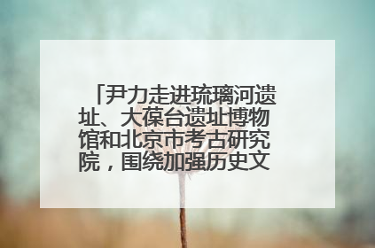 尹力走进琉璃河遗址、大葆台遗址博物馆和北京市考古研究院，围绕加强历史文化名城保护调研