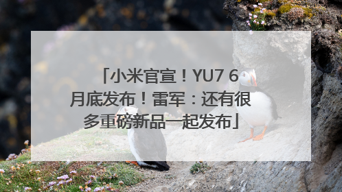 小米官宣！YU7 6月底发布！雷军：还有很多重磅新品一起发布