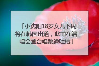 小沈阳18岁女儿下周将在韩国出道，此前在演唱会登台唱跳遭吐槽