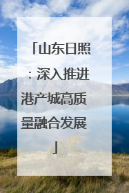 山东日照：深入推进港产城高质量融合发展