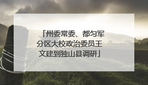 州委常委、都匀军分区大校政治委员王文建到独山县调研