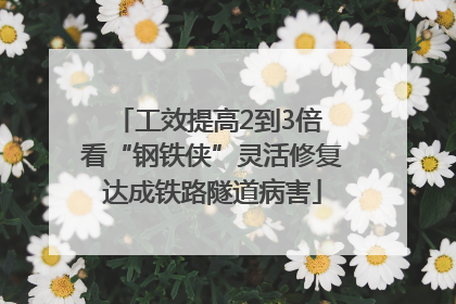 工效提高2到3倍 看“钢铁侠”灵活修复达成铁路隧道病害