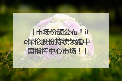 市场份额公布！itc保伦股份持续领跑中国指挥中心市场！