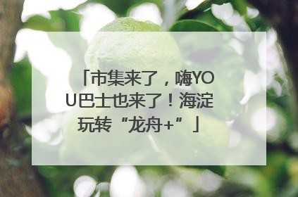 市集来了，嗨YOU巴士也来了！海淀玩转“龙舟+”