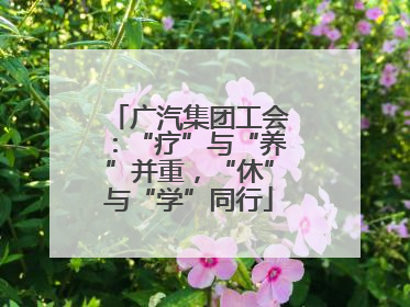 广汽集团工会：“疗”与“养”并重，“休”与“学”同行