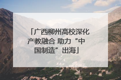 广西柳州高校深化产教融合 助力“中国制造”出海