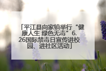 平江县向家镇举行“健康人生 绿色无毒”6.26国际禁毒日宣传进校园、进社区活动