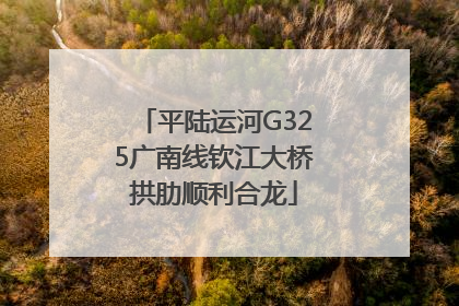 平陆运河G325广南线钦江大桥拱肋顺利合龙