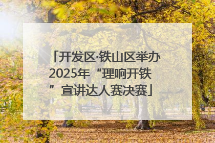 开发区·铁山区举办2025年“理响开铁”宣讲达人赛决赛