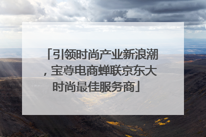 引领时尚产业新浪潮，宝尊电商蝉联京东大时尚最佳服务商