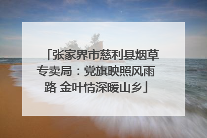 张家界市慈利县烟草专卖局：党旗映照风雨路 金叶情深暖山乡