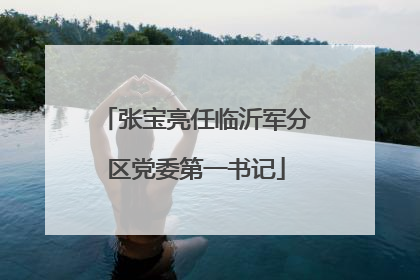 张宝亮任临沂军分区党委第一书记