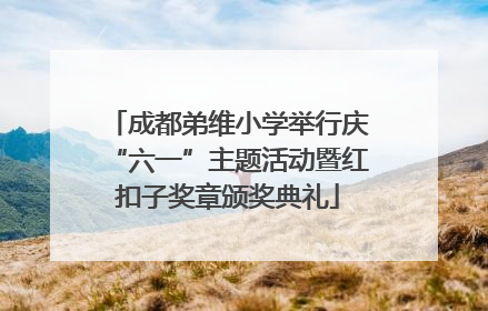 成都弟维小学举行庆“六一”主题活动暨红扣子奖章颁奖典礼