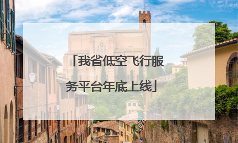 我省低空飞行服务平台年底上线
