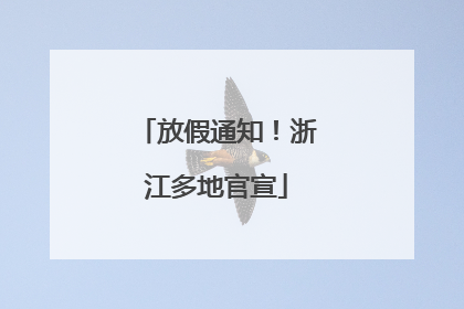 放假通知！浙江多地官宣