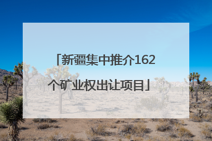 新疆集中推介162个矿业权出让项目