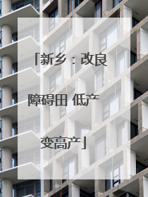 新乡：改良障碍田 低产变高产