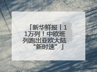 新华鲜报丨11万列！中欧班列跑出亚欧大陆“新时速”