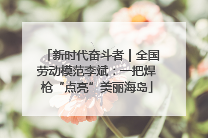 新时代奋斗者｜全国劳动模范李斌：一把焊枪“点亮”美丽海岛