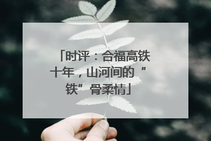 时评：合福高铁十年，山河间的“铁”骨柔情