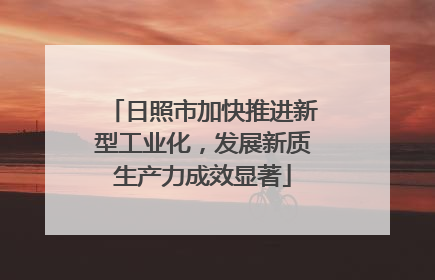 日照市加快推进新型工业化，发展新质生产力成效显著