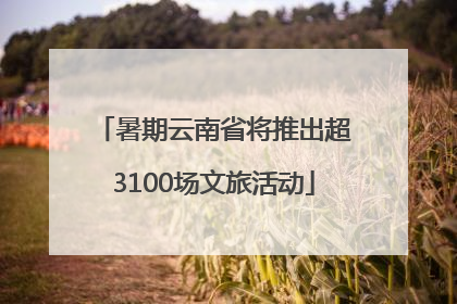 暑期云南省将推出超3100场文旅活动