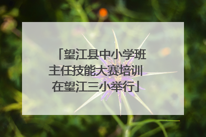 望江县中小学班主任技能大赛培训在望江三小举行