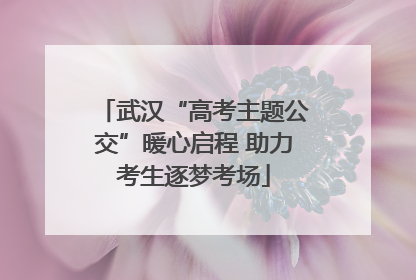 武汉“高考主题公交”暖心启程 助力考生逐梦考场