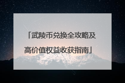 武陵币兑换全攻略及高价值权益收获指南