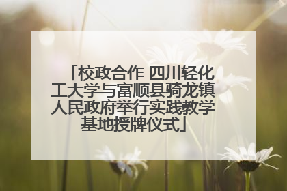校政合作 四川轻化工大学与富顺县骑龙镇人民政府举行实践教学基地授牌仪式