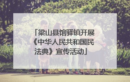 梁山县馆驿镇开展《中华人民共和国民法典》宣传活动