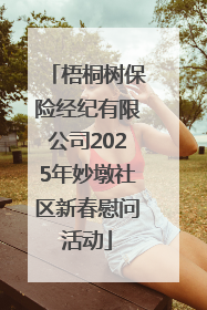 梧桐树保险经纪有限公司2025年妙墩社区新春慰问活动