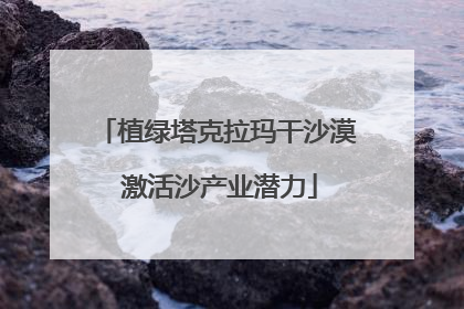 植绿塔克拉玛干沙漠 激活沙产业潜力