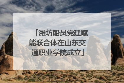 潍坊船员党建赋能联合体在山东交通职业学院成立