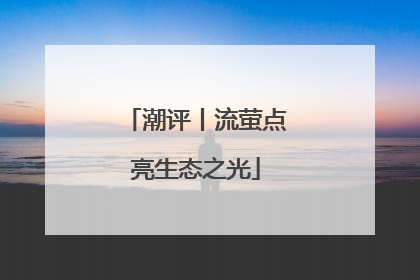 潮评丨流萤点亮生态之光