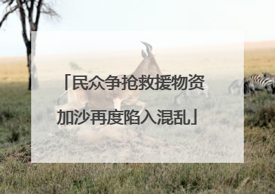 民众争抢救援物资 加沙再度陷入混乱