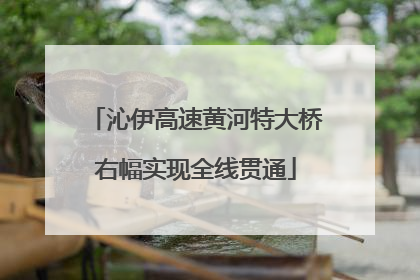 沁伊高速黄河特大桥右幅实现全线贯通