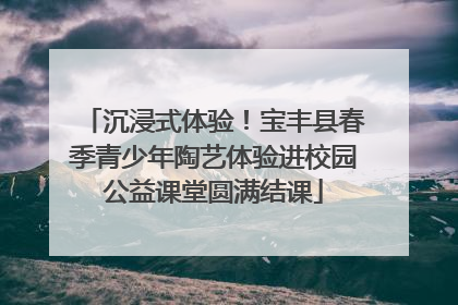 沉浸式体验！宝丰县春季青少年陶艺体验进校园公益课堂圆满结课