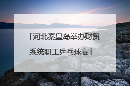 河北秦皇岛举办财贸系统职工乒乓球赛