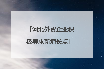 河北外贸企业积极寻求新增长点
