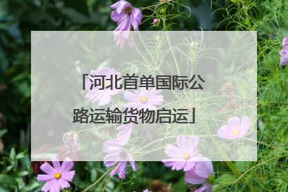 河北首单国际公路运输货物启运