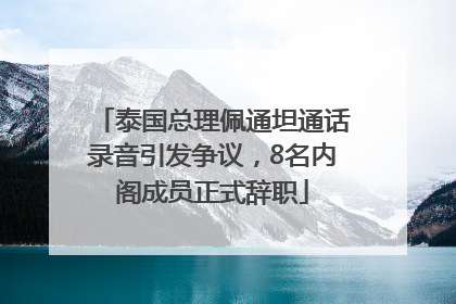 泰国总理佩通坦通话录音引发争议，8名内阁成员正式辞职