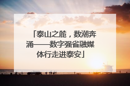 泰山之麓，数潮奔涌——数字强省融媒体行走进泰安