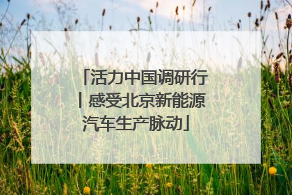 活力中国调研行丨感受北京新能源汽车生产脉动