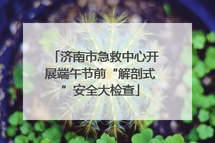 济南市急救中心开展端午节前“解剖式”安全大检查