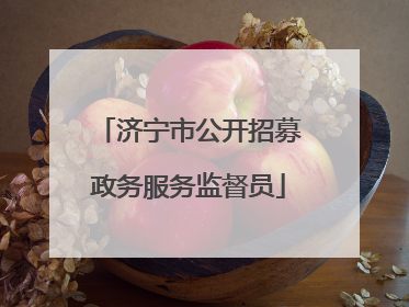 济宁市公开招募政务服务监督员