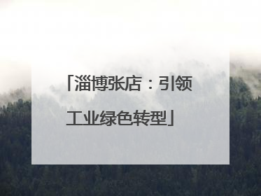 淄博张店：引领工业绿色转型